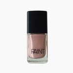 A bottle of Hopeless Romantic nail polish by Paint Nail Lacquer against a white backdrop, this shade is a light pink shade 